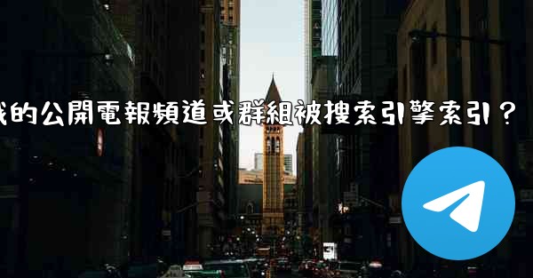如何防止我的公開電報頻道或群組被搜索引擎索引？