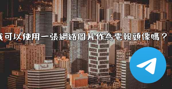 我可以使用一張網絡圖片作為電報頭像嗎？