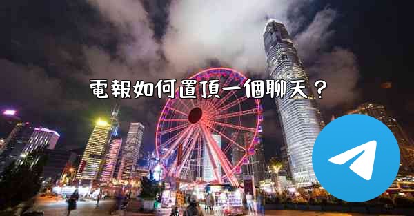 電報如何置頂一個聊天？