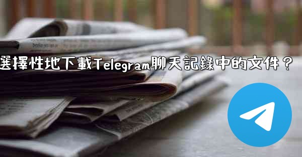 如何選擇性地下載Telegram聊天記錄中的文件？