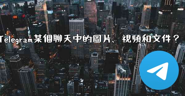如何只查看Telegram某個聊天中的圖片、視頻和文件？