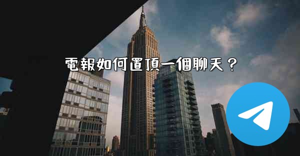 電報如何置頂一個聊天？