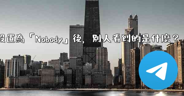 電報設置為「Nobody」後，別人看到的是什麼？