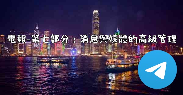 電報-第七部分：消息與媒體的高級管理
