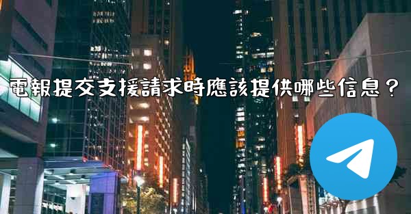 電報提交支援請求時應該提供哪些信息？