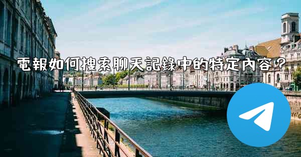 電報如何搜索聊天記錄中的特定內容？