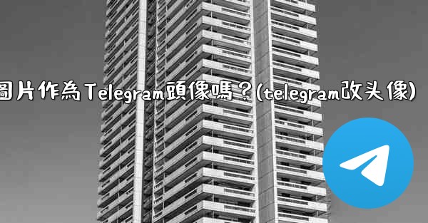 我可以使用一張網絡圖片作為Telegram頭像嗎？(telegram改头像)